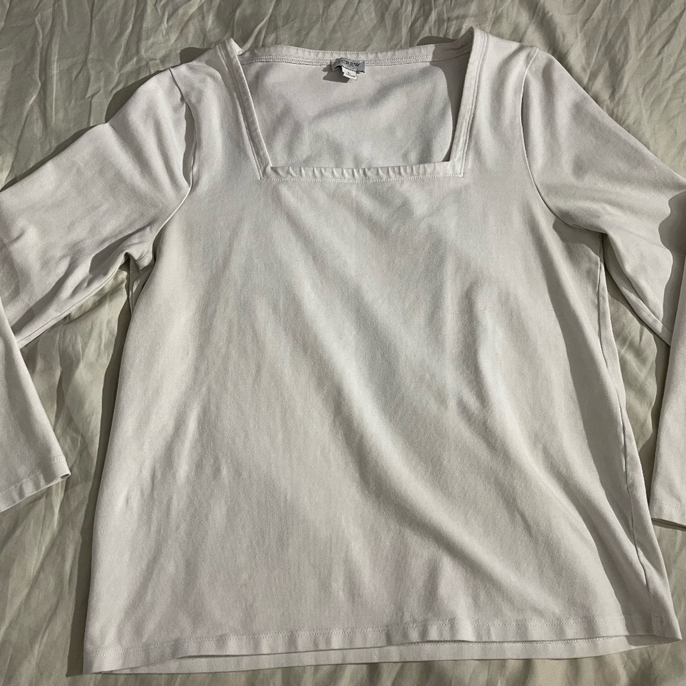 J crew  Square neck 3/4 sleeve